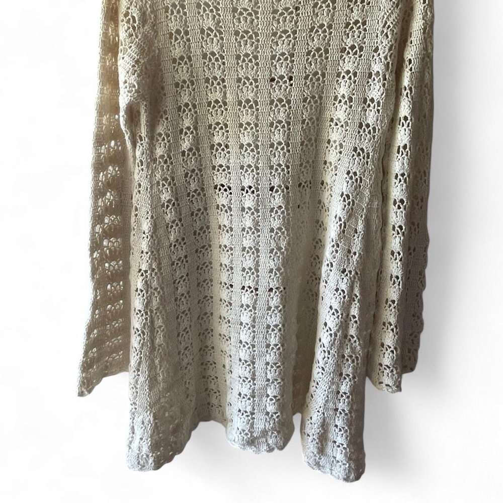 Vintage Y2K One Step Ahead Cream Crochet Cardigan - Picture 3 of 5